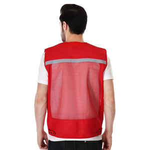 Chaleco de Topógrafo de 6 Bolsillos, Alta Visibilidad, Color Lima, ANSI Clase 3, Malla de Poliéster, Cierre Frontal con Cremallera, Bicolor Reflectante - Product Image 4