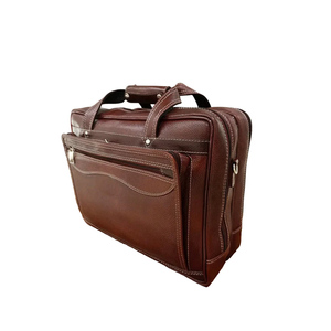 Briefcase Genuine Leather Laptop Business <b>Bag</b> for Men Slim Durable Office Work Handbag with Multiple Compartments - Product Image 5