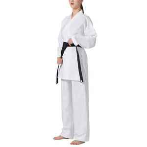 Uniformes Profesionales de Karate para Entrenamiento y Competición con Impresión de Logotipo Personalizado, 100% Algodón, Color Blanco - Product Image 1