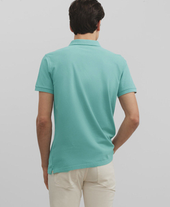 เสื้อโปโลคอวีผู้ชาย สีเบจ ผ้าฝ้าย แขนสั้น ทรงปกติ สวมใส่สบาย สีพื้น ผ้าถัก ระบายอากาศได้ดี - Product Image 5