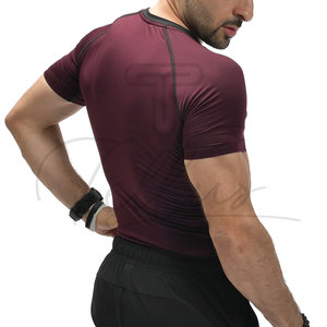 Pakistan Manufacturer TELLUS APPAREL Spandex/Nylon <b>Compression</b> <b>Shirts</b> Quick Dry Breathable Short Sleeve Unisex Top Selling - Product Image 4