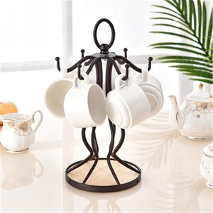 Decorative Metal <b>Mug</b> <b>Tree</b> Holder Stand With Multiple Hooks Freestanding Coffee Cup Hanging Storage Rack Kitchen Countertop Use - Product Image 4