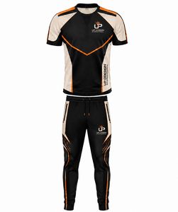 Conjunto Deportivo Personalizado de Camiseta y Pantalones de Poliéster para Hombre, Ropa Deportiva, Traje de Entrenamiento, Ropa Atlética, Conjunto de Gimnasio, Fábrica OEM ODM - Product Image 4