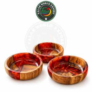 Tazón Tallado en Madera de Mango con Resina Epoxi, Diseño Personalizado, Ecológico, Clásico, Color y Logotipo Personalizables, para Fiestas, Aperitivos y Salsas - Product Image 6