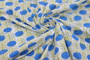 100% Soft and pure Cotton Floral Print Fabric <b>for</b> Clothing-Indian Robe <b>for</b> Dresses Curtains Sleepwear and covers. - Product Image 2