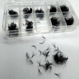 Extensions de cils pré-faits de qualité supérieure, plateaux de cils de tailles mixtes 3D-20D, longs et naturels, courbures CC/DD/LD/M, logo personnalisé, boîte écologique, vente en gros - Product Image 2