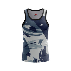 Wholesale Men's Sublimated Tank Top Custom Design Quick Dry Breathable Athletic <b>Singlet</b> for <b>Running</b> Gym Fitness Team Wear - Product Image 4