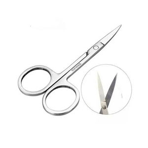 Ciseaux de manucure en acier inoxydable de haute qualité avec logo personnalisé, lame droite et tranchante pour la coupe des ongles et des sourcils, outil de beauté - Product Image 4