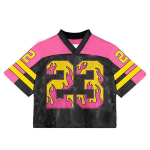 Camiseta Deportiva Informal de Estilo Vintage, Transpirable, de Secado Rápido, Estilo Hip Hop, Cuello en V Clásico, para Unisex - Product Image 5