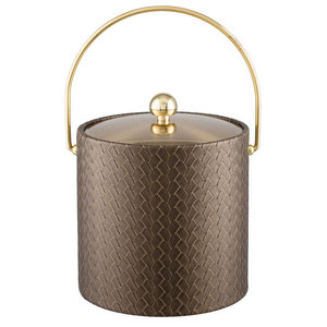 Stainless Steel Oval Ice <b>Bucket</b> <b>With</b> Hinged <b>Lid</b> Scoop Handle Insulated Wine Beer Cooler Beverage Tub For Bar - Product Image 6