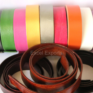 Bande marron premium de 20 mm à 25 mm de large et de 3 mm d'épaisseur |   Sangles en cuir pour composants et accessoires de bijouterie Modèle 155A Inde par EXCEL EXPORTS - Product Image 5