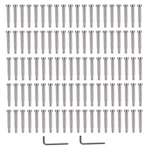 Kit di 100 Pezzi di Fissaggi in Acciaio Inox Lucidato, Dado M16 e Bullone da 20mm con Filettatura Personalizzata per Cavi in Acciaio da 3/16 Pollici, Include Rondelle - Product Image 4
