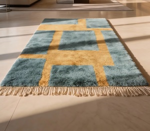 Beni ourain พรมทอมือ, พรมทอมือสไตล์โมร็อคโค100% ขนเบอรี่พรมปูพื้นขนสัตว์ - Product Image 2