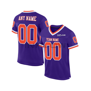 Camiseta de fútbol americano personalizada con estampado por sublimación, nombre del equipo, número, club, liga, camiseta de entrenamiento de fútbol para hombres/niños - Product Image 5