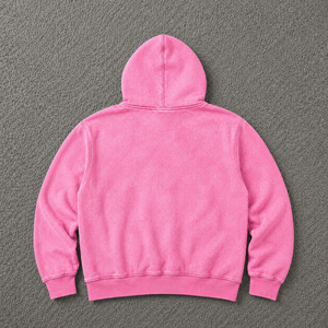 Sudadera con Capucha Oversize Rosa con Estampado Gráfico, Estilo Urbano Vintage, con Ilustración de Retrato Blanco, de Felpa de Algodón Pesado, de Moda - Product Image 6