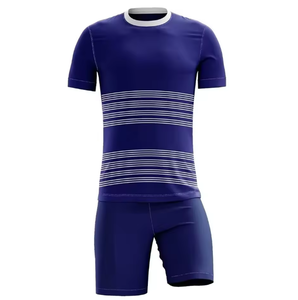 Men <b>Soccer</b> Uniforms Custom Football Jersey Striped Design Moisture Wicking Fitted Short Sleeve All Seasons Adult Sport Apparel - Product Image 3