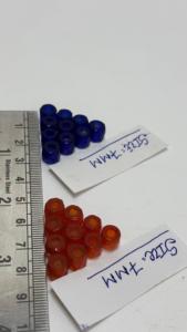 Faceted Glass <b>Beads</b> 7mm Blue <b>Red</b> Crystal Round Loose Artisan Jewelry Making Craft Components Bulk Pack Conifer Handmades - Product Image 3