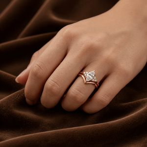 Anillo de Compromiso con Diamante en Forma de Marquesa, Oro Rosa Vermeil de 10K, Anillo de Boda, Moissanita Certificada GRA - Product Image 3