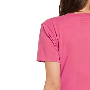 Camiseta de Algodón de Corte Holgado para Mujer, Marca Privada, Ligera, Cómoda y Moderna, Combina con Cualquier Estilo, Bordado de Logotipo Personalizado - Product Image 6