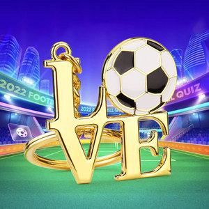 Llavero con Tema de Fútbol de Aleación de Zinc con Impresión Láser, Diseño Moderno, Regalo Promocional y Tendencia de Moda para el Día de San Valentín - Product Image 6