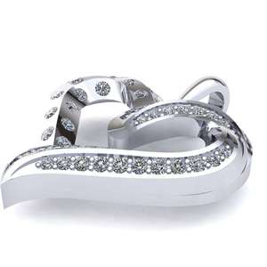 Collier pendentif en forme de cœur tourbillonnant en argent sterling 925 plaqué or avec diamant cultivé en laboratoire pour femmes, bijoux fins de luxe, cadeau - Product Image 6