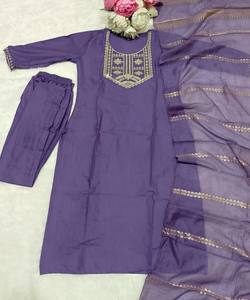 Conjunto Kurti y Palazzo de Lujo de Rayón y Algodón con Estampado Digital, de Secado Rápido, Tallas Grandes Disponibles, Prenda Étnica Informal - Product Image 2