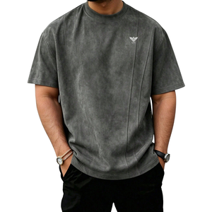 เสื้อยืดโอเวอร์ไซส์ทรงหลวม แขนสั้น คอกลม ผ้าฝ้าย 100% สไตล์วินเทจ สตรีทแวร์ลำลอง ลุคยูร์เบิร์น ขายส่ง - Product Image 1