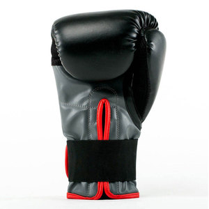 Gants de boxe en similicuir noir Econex Sports avec fermeture auto-agrippante pour sangle de poignet, personnalisables avec impression de marque, pour adultes - Product Image 1