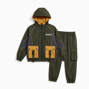 Men's Windbreaker <b>Jacket</b> with Color Blocks <b>Patchwork</b> Work 2026 <b>Jacket</b> Custom Designer Asymmetrical Tracksuit, Streetwear Cargo - Product Image 1