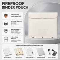 Bolsa Protectora para Documentos Personalizada, Resistente al Fuego, Impermeable, Opaca, con Anillas, para Almacenamiento, de Uso Especial