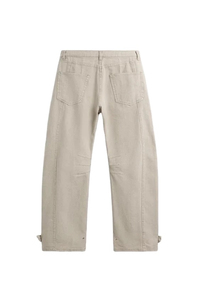 Pantalones Cargo Color Caqui para Hombre, Cintura Alta, Múltiples Bolsillos, Material de Lona, Estilo Workwear, Corte Recto, para Otoño - Product Image 5