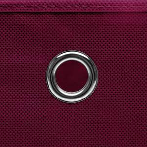 Ensemble de 4 boîtes de rangement en tissu non tissé rouge foncé 100% polyester, paniers et bacs élégants en tissu - Product Image 5