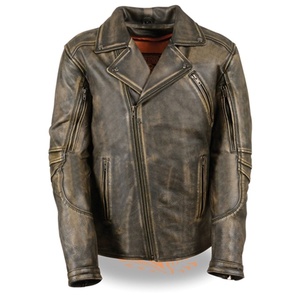 Veste en cuir de vache véritable pour homme, nouvelle collection 2026, col montant en toile, écologique, séchage rapide - Product Image 5