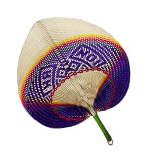 Ventilador de mano de bambú para decoración de pared-Acentos de hoja de palma natural de mango largo para favores y decoración de bodas - Product Image 5