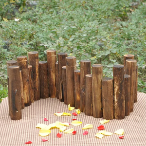 Borde de madera Premium asequible de medio tronco: valla de borde de madera de alta calidad para jardines y paisajes - Product Image 5