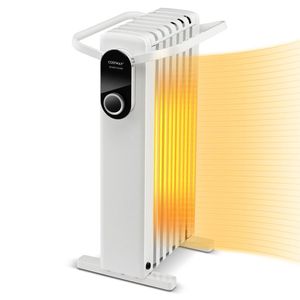 1500W Electric Space Heater Oil-Filled <b>Radiator</b> with Foldable Rack for Home or Office Use - Product Image 4