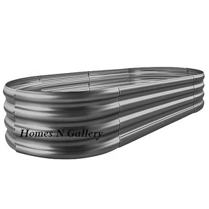 High Quality New Metal Galvanized Garden oval shape <b>Raised</b> bed kit <b>planter</b> box for fruits & plant guard bed kit from India - Product Image 1