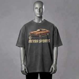 T-shirt Homme Bleu Blanc Rouge avec Logo Frontal Manches Courtes Col Rond Décontracté Été Streetwear Moderne 100% Coton Coupe Ample Anti-boulochage - Product Image 4