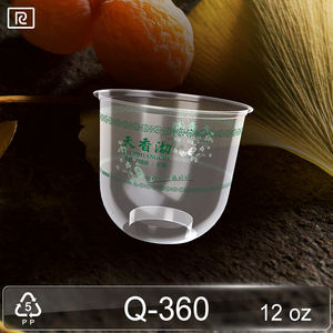 Vasos de plástico PP desechables con tapa en incoloro/6 colores Opción de logotipo del cliente para servir bebidas frías - Product Image 3