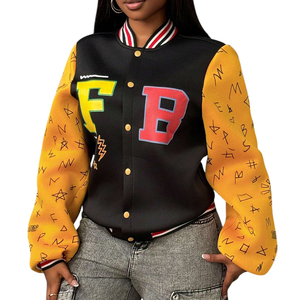Lightweight Comfortable Stretchable Fabric OEM Customized Logo Unique Design Adult Wear Autumn College Baseball Varsity <b>Jackets</b> - Product Image 1