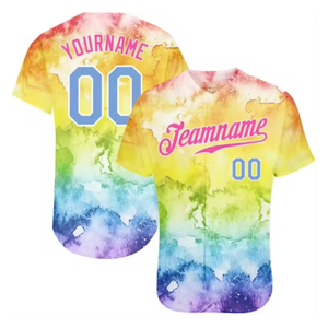 Maillots de baseball tendance pour hommes, style pop art, en jersey interlock poly, confortables, décontractés, streetwear, Direct Club, manches courtes - Product Image 2