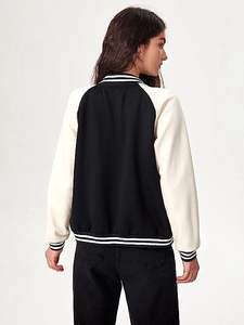 Chaquetas Varsity para Mujer con Mangas de Cuero, Colección de Invierno, Ropa Urbana, Chaquetas Varsity Premium para Dama - Product Image 3