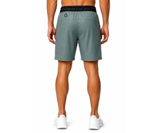 Mens 100% Polyester Eco-Friendly Canvas <b>Stretch</b> <b>Shorts</b> Breathable Solid Casual Gym Running & Training Wear for Men - Product Image 2
