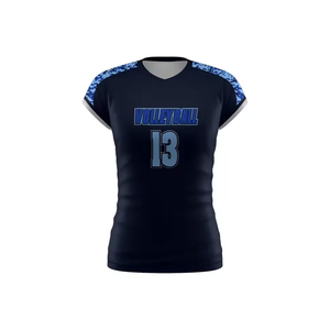 เสื้อวอลเลย์บอลราคาส่งสำหรับผู้ชายและผู้หญิง สวมใส่ได้ ออกแบบลายพิมพ์แบบซับลิเมชั่นตามสั่ง บริการ OEM - Product Image 1