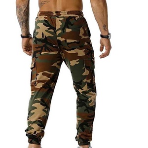 Pantalon de survêtement homme bleu foncé style urbain, taille élastique, plusieurs poches, décontracté, en coton mi-lourd, fermeture éclair, hiver - Product Image 2
