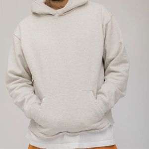 Wholesale Custom Logo Printed Oversized Fleece <b>Pullover</b> Hoodies Solid Winter Thick Hooded Sweatshirts Washed Techniques for - Product Image 3