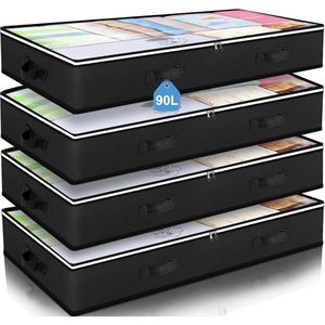 Contenitori Pieghevoli da 90L per Organizzazione Sotto il Letto, Impilabili per Coperte e Asciugamani - Product Image 1