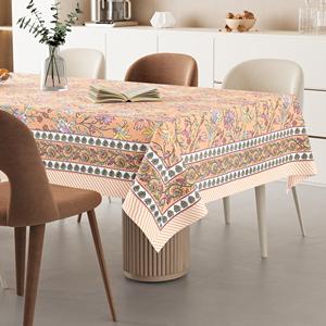 Handmade Floral Cotton <b>Tablecloth</b> Rectangular Washable Eco-Friendly Reusable Custom for Home Wedding Banquet Party - Product Image 3