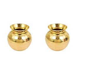 Loota/Kalash de Latón Puro con Corte de Diamante Premium, Recipiente de Agua de Latón de Diseño para Rituales y Decoración del Hogar - Product Image 2