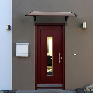 Copertura Antipioggia per Porte e Finestre 100 x 96 cm, Marrone con Supporto Nero, per Uso Domestico, Codice 70596693 - Product Image 1